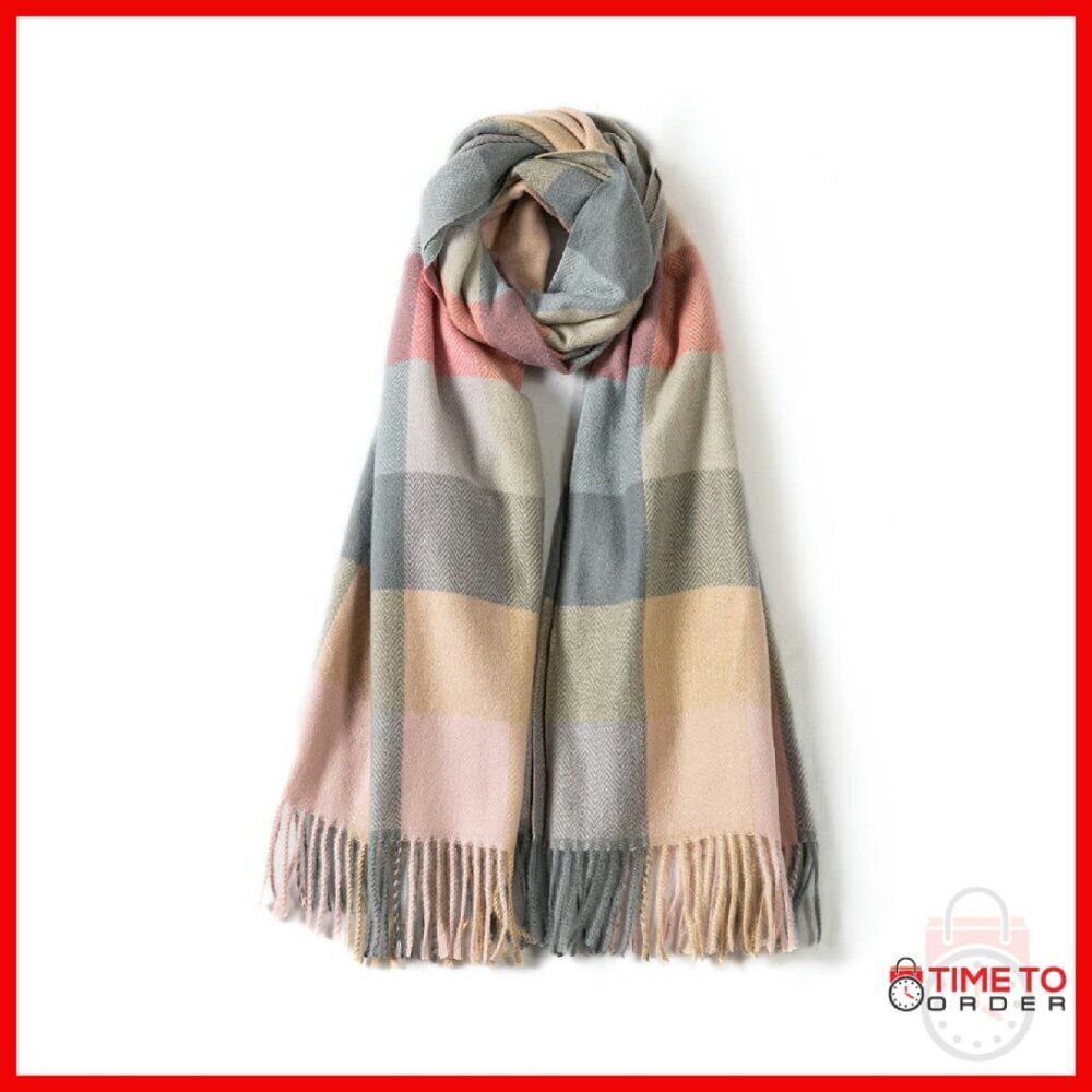 Large Soft Wool Scarf Winter Shawl Wrap Cashmere Feel